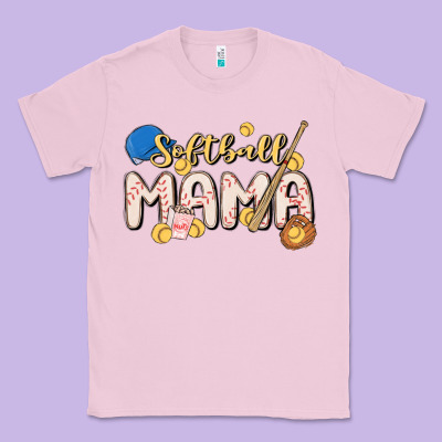 Softball Mama Classic Tee Designed By Maliassmallbusiness