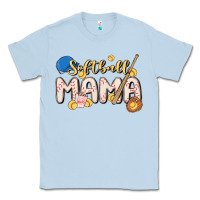 Dusty Blue softball MAMA Classic Tee - MaliasSmallBusiness