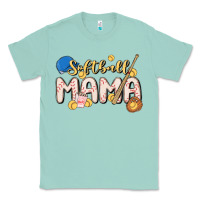Seafoam softball MAMA Classic Tee - MaliasSmallBusiness