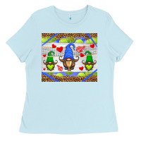 Baby Blue western tennis gnome Ladies Tee - HRA Design Shop