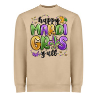 Mushroom happy mardi gras y'all Heavyweight Sweatshirt - MaliasSmallBusiness