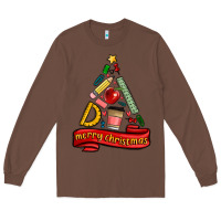 Chestnut teacher tools christmas tree Long Sleeve Tee - MaliasSmallBusiness