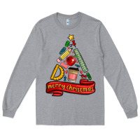 Heather Grey teacher tools christmas tree Long Sleeve Tee - MaliasSmallBusiness