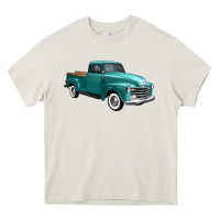 Cream western truck right 34 view Heavy Core Tee - FaDigitalArtStudio