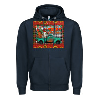 Navy merry christmas farm truck tumbler Zipper Hoodie - Jasminsmagicworld