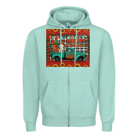 Seafoam merry christmas farm truck tumbler Zipper Hoodie - Jasminsmagicworld