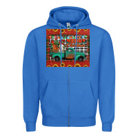 True Royal merry christmas farm truck tumbler Zipper Hoodie - Jasminsmagicworld