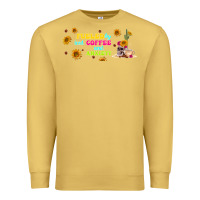 Antique Gold fueled by ıced coffee and anxiety Premium Sweatshirt - TumblerDesignByShophia
