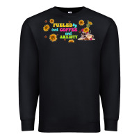 Black fueled by ıced coffee and anxiety Premium Sweatshirt - TumblerDesignByShophia