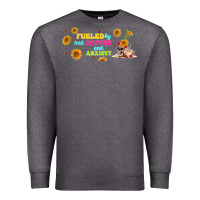 Charcoal Heather fueled by ıced coffee and anxiety Premium Sweatshirt - TumblerDesignByShophia