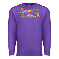 Purple fueled by ıced coffee and anxiety Premium Sweatshirt - TumblerDesignByShophia