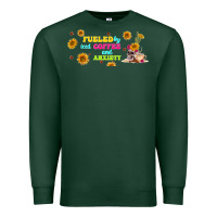 Sports Green fueled by ıced coffee and anxiety Premium Sweatshirt - TumblerDesignByShophia