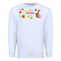 White fueled by ıced coffee and anxiety Premium Sweatshirt - TumblerDesignByShophia