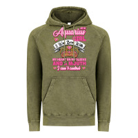 Vintage Olive As a Aquarius Girl I was Born with My Heart on my Sleeve and a mouth Vintage Hoodie - Jasminsmagicworld