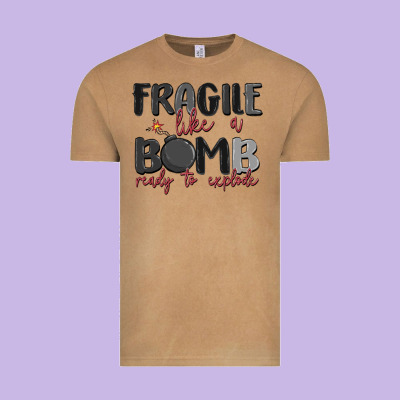 Fragile Like A Bomb Ready To Explode Vintage Tee Designed By Maliassmallbusiness