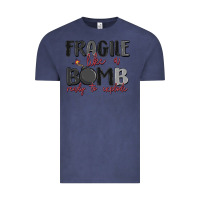Vintage Denim fragile like a bomb ready to explode Vintage Tee - MaliasSmallBusiness