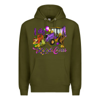 Army Green I dig Mardi Gras Premium Hoodie - HowdyJamesFarm