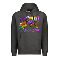 Charcoal Heather I dig Mardi Gras Premium Hoodie - HowdyJamesFarm