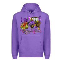 Purple I dig Mardi Gras Premium Hoodie - HowdyJamesFarm