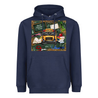 Navy school bus back to school Heavyweight Hoodie - texasbilliewilder