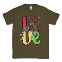 Army Green love juneteenth Classic Tee - MaliasSmallBusiness