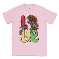 Bubblegum Pink love juneteenth Classic Tee - MaliasSmallBusiness