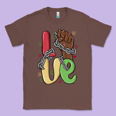 Love Juneteenth Classic Tee Designed By Maliassmallbusiness