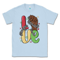Dusty Blue love juneteenth Classic Tee - MaliasSmallBusiness