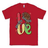 Red love juneteenth Classic Tee - MaliasSmallBusiness
