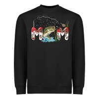 Black fishing mom Heavyweight Sweatshirt - MaliasSmallBusiness