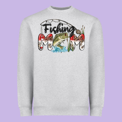 Fishing Mom Heavyweight Sweatshirt Designed By Maliassmallbusiness