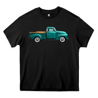 Black western truck right side view Heavy Core Tee - FaDigitalArtStudio