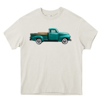 Cream western truck right side view Heavy Core Tee - FaDigitalArtStudio