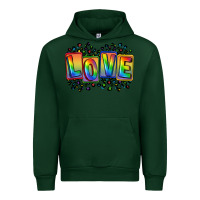 Forest Green Love pride Urban Hoodie - FaDigitalArtStudio