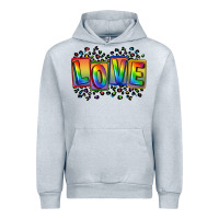 Heather Grey Love pride Urban Hoodie - FaDigitalArtStudio