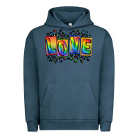Pigment Midnight Navy Love pride Urban Hoodie - FaDigitalArtStudio