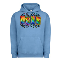 Pigment Pebble Blue Love pride Urban Hoodie - FaDigitalArtStudio