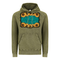 Vintage Olive sunflower background Vintage Hoodie - BarkalooDesign