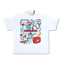 White can't talk right now doing paramedic stuff Urban Heavy Tee - MaliasSmallBusiness