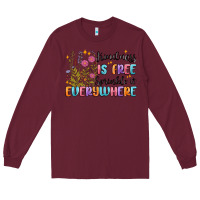 Burgundy kindness is free sprinkle it everywhere Long Sleeve Tee - MaliasSmallBusiness