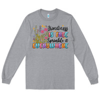 Heather Grey kindness is free sprinkle it everywhere Long Sleeve Tee - MaliasSmallBusiness