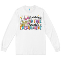 White kindness is free sprinkle it everywhere Long Sleeve Tee - MaliasSmallBusiness