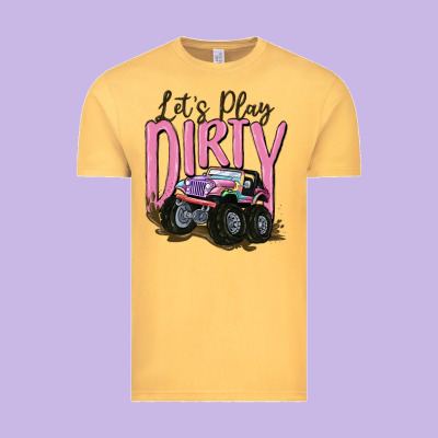 Let's Play Dirty Vintage Tee Designed By Maliassmallbusiness