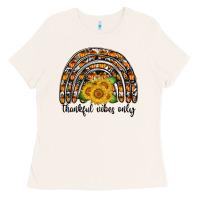 Bone Thankful Vibes Only Ladies Tee - CowhideDigitalArt