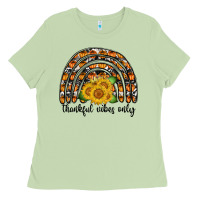 Matcha Thankful Vibes Only Ladies Tee - CowhideDigitalArt