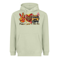Matcha peace love school bus Heavyweight Hoodie - texasbilliewilder