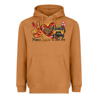Meerkat peace love school bus Heavyweight Hoodie - texasbilliewilder