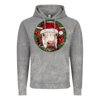 Hereford Cow Christmas Vintage Hoodie | Teevron