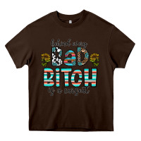 Chocolate Brown Behind Every Bad Bitch is a Carseat Heavy Core Tee - CowhideDigitalArt