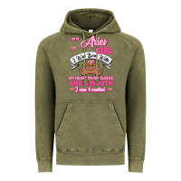 Vintage Olive As A Aries Girl I Was Born With My Heart On My Sleeve And A Mouth Vintage Hoodie - Jasminsmagicworld